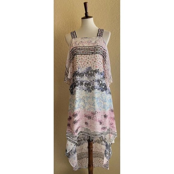 BCBGMAXAZRIA Womens Aaric Floral Hi Lo Asymmetrical Dress Size XS - Picture 11 of 11